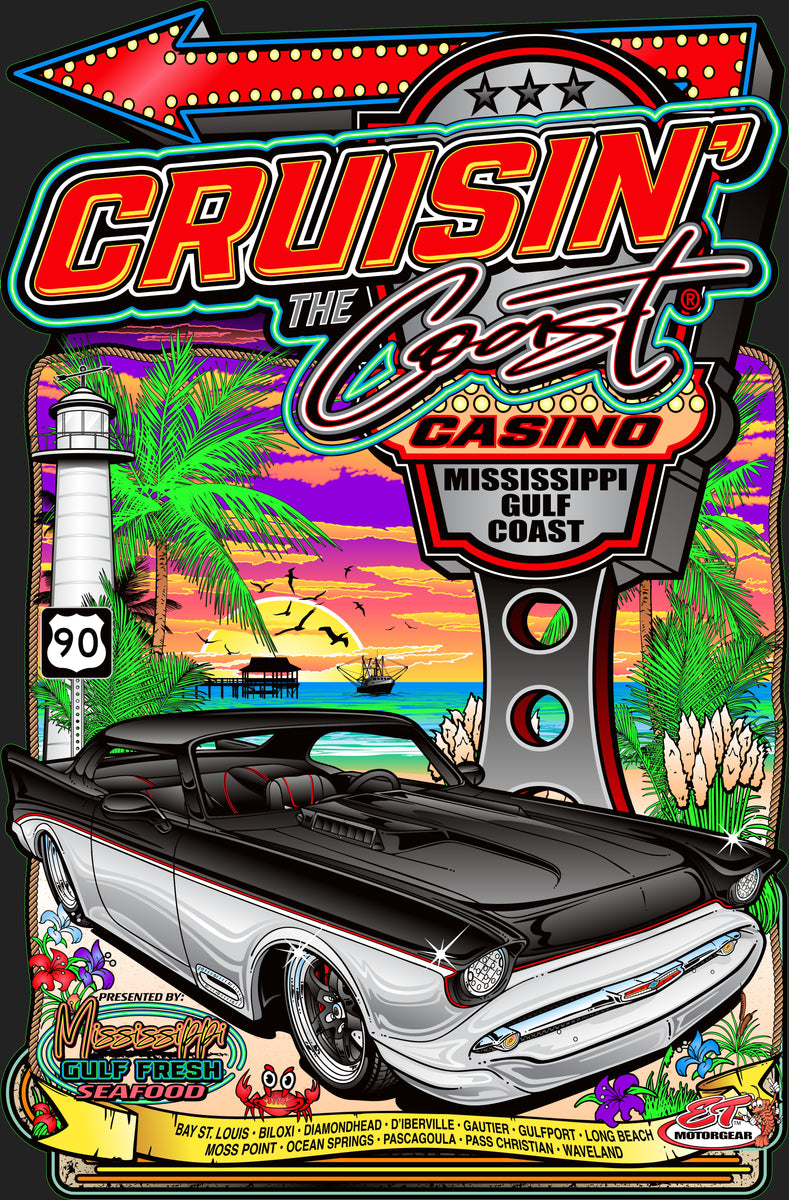 2025 Cruisin the Coast Main Design Metal Sign – ET Motorgear