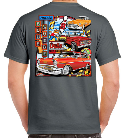 2023 Tupelo Blue Suede Cruise Main Design Short Sleeve T-Shirt