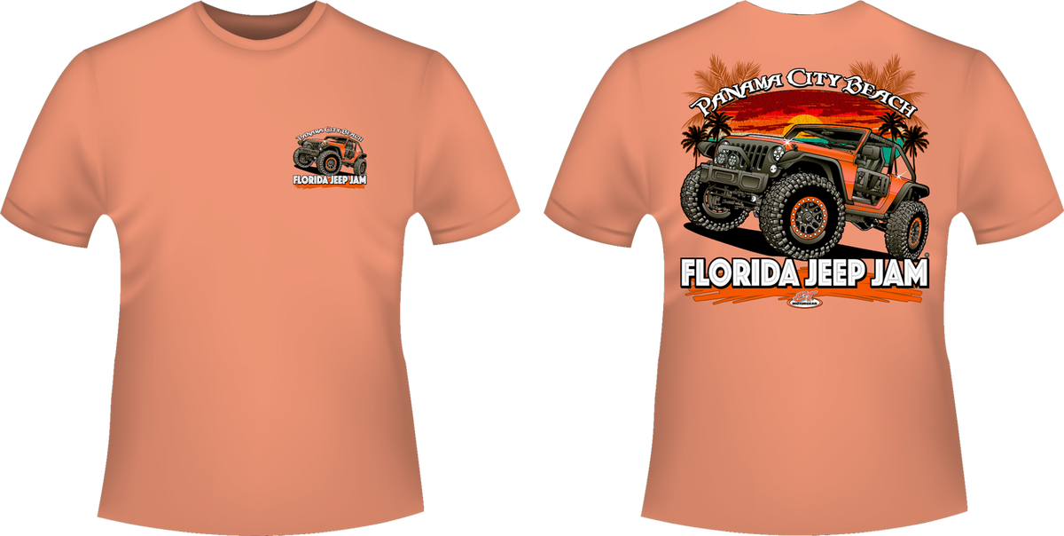 2024 Florida Jeep Jam Dark Design Short Sleeve T-Shirt – ET