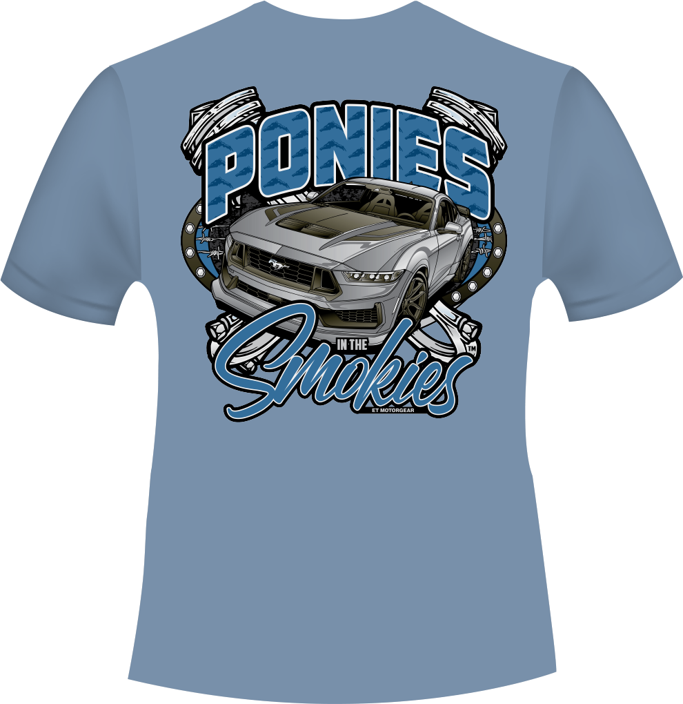 2024 Ponies in the Smokies Dark Design Short Sleeve TShirt ET