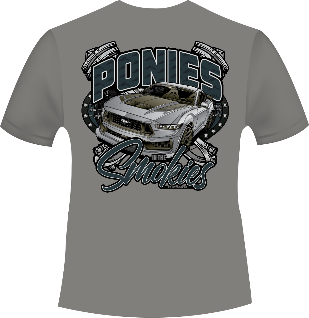 2024 Ponies in the Smokies Dark Design Short Sleeve TShirt ET
