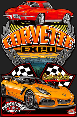 2023 Corvette Expo Main Design Metal Sign
