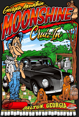 2022 Georgia Mountain Moonshine Cruiz-in Main Design Metal Sign