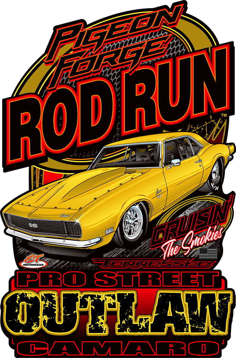 2026 Spring Pigeon Forge Rod Run Dark Design Sign – ET Motorgear