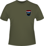 Grand National F100 Red White and Blue Shield Design Short Sleeve T-Shirt