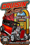 2025 Cruisin the Coast Dark Design Metal Sign