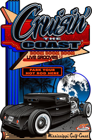 2023 Cruisin’ The Coast Dark Design Metal Sign