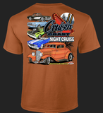 2023 Cruisin' The Coast Night Cruise Short Sleeve T-Shirt