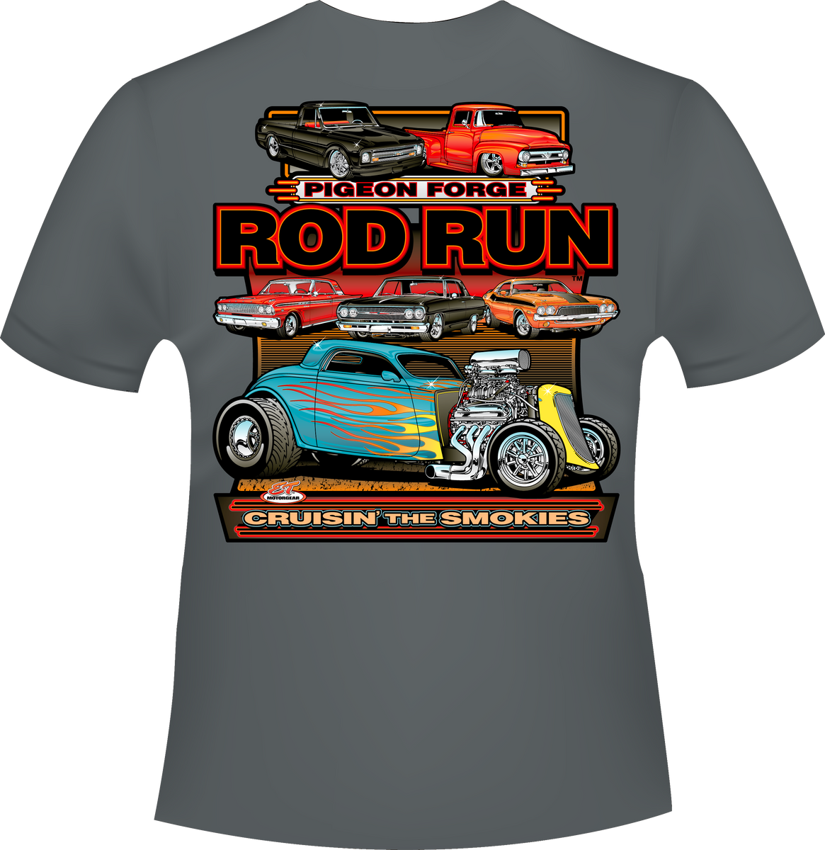 2026 Spring Pigeon Forge Rod Run Main Design Short Sleeve Shirt – ET ...
