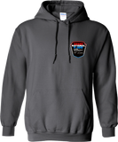 Grand National F100 Red White and Blue Shield Design Short Sleeve Hoodie