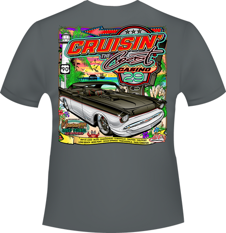 2025 Cruisin' The Coast Main Design Short Sleeve T-Shirt