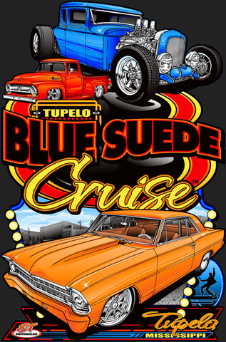 2024 Tupelo Blue Suede Cruise Main Design Metal Sign