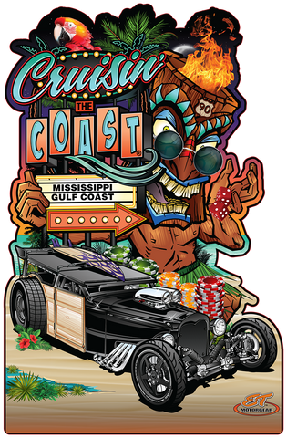 2024 Cruisin' The Coast Sublimation Metal Sign