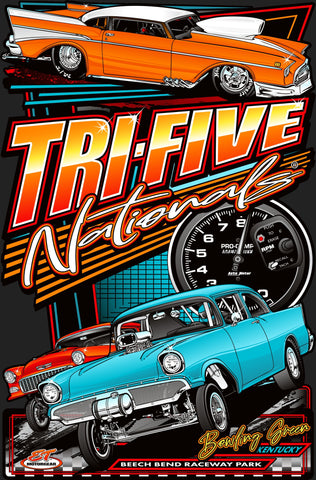 2025 Tri Five Nationals Dark Design Metal Sign