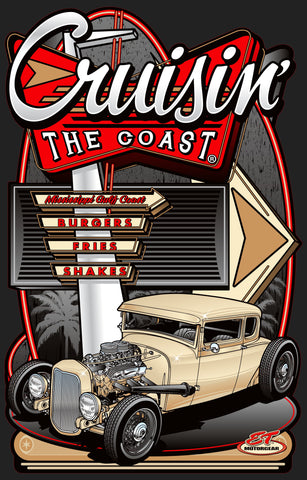 2021 Cruisin' The Coast Dark Design Metal Sign