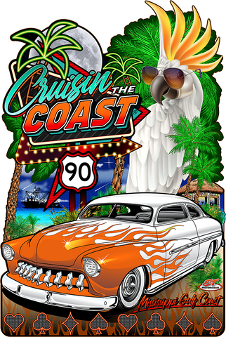 2022 Cruisin' The Coast Sublimation Metal Sign