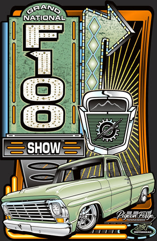 2022 Grand National F-100 Dark Design Metal Sign