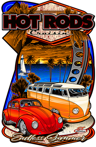 Hot Rods Cruisin VW Metal Sign (Made to Order)