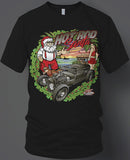Hot Rod Santa Beach T-Shirt