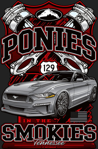 2023 Ponies in the Smokies Dark Design Metal Sign