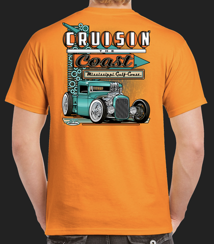 2022 Cruisin' The Coast Dark Design Short Sleeve T-Shirt