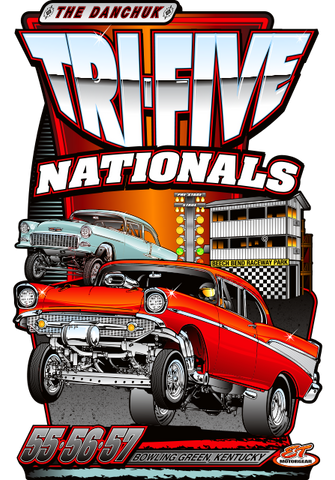 2021 Tri-Five Nationals 6th Annual "Dark Design Metal Sign" (Made to Order)